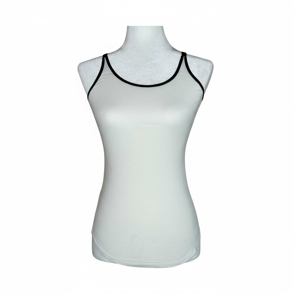 Victoria’s Secret Essential White Tank Top with Black Trim Size S